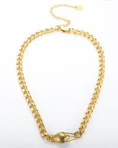 Stainless steel creative ball chain necklace for women, minimalist jewelry design, shiny silver finish, close-up shot.