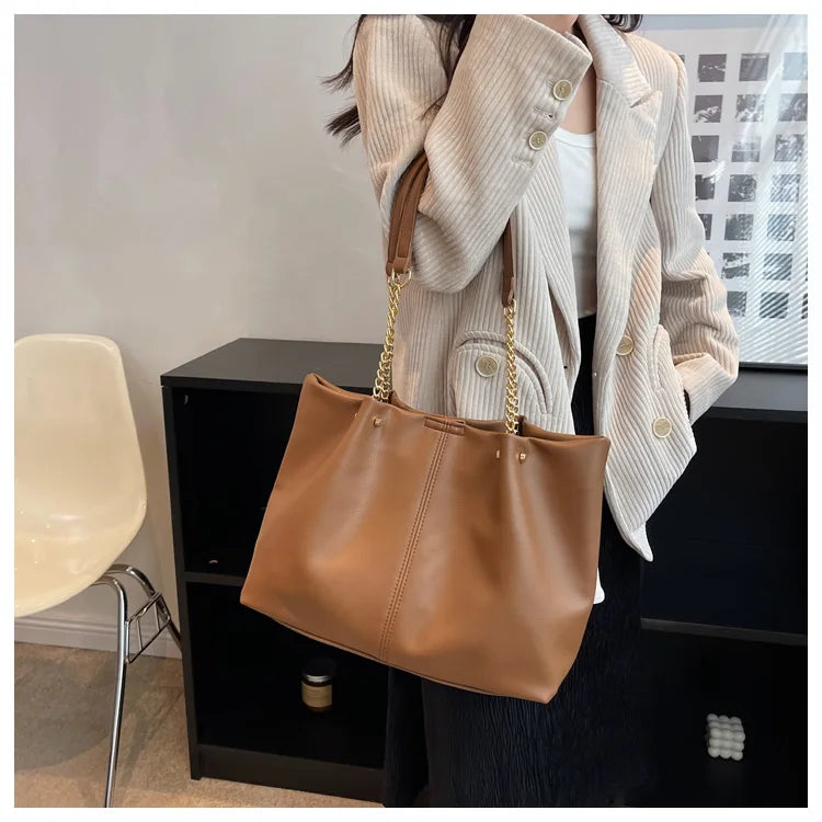 Fashion Leisure Chain Large Capacity Tote Bags for Women Shoulder Bag Shopping Bags Designer Bag Class Bags for Girl Сумка 가방