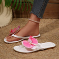 Women Slippers Comfort Non Slip Beach Flip Flops Clip Toe Flower Decor Summer Shoes for Women Fashion Flat Sandals Slides Women