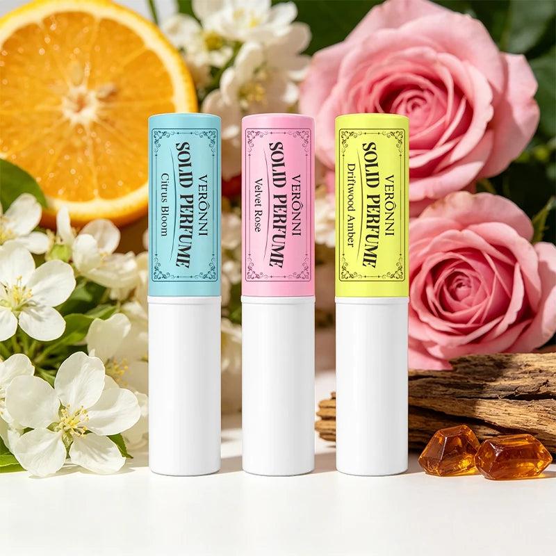 3Pcs/Box Solid Woman Body Pheromone Perfume Solid Balm Long Lasting Fragranc Light Fragranc Portable Solid Perfume Balm