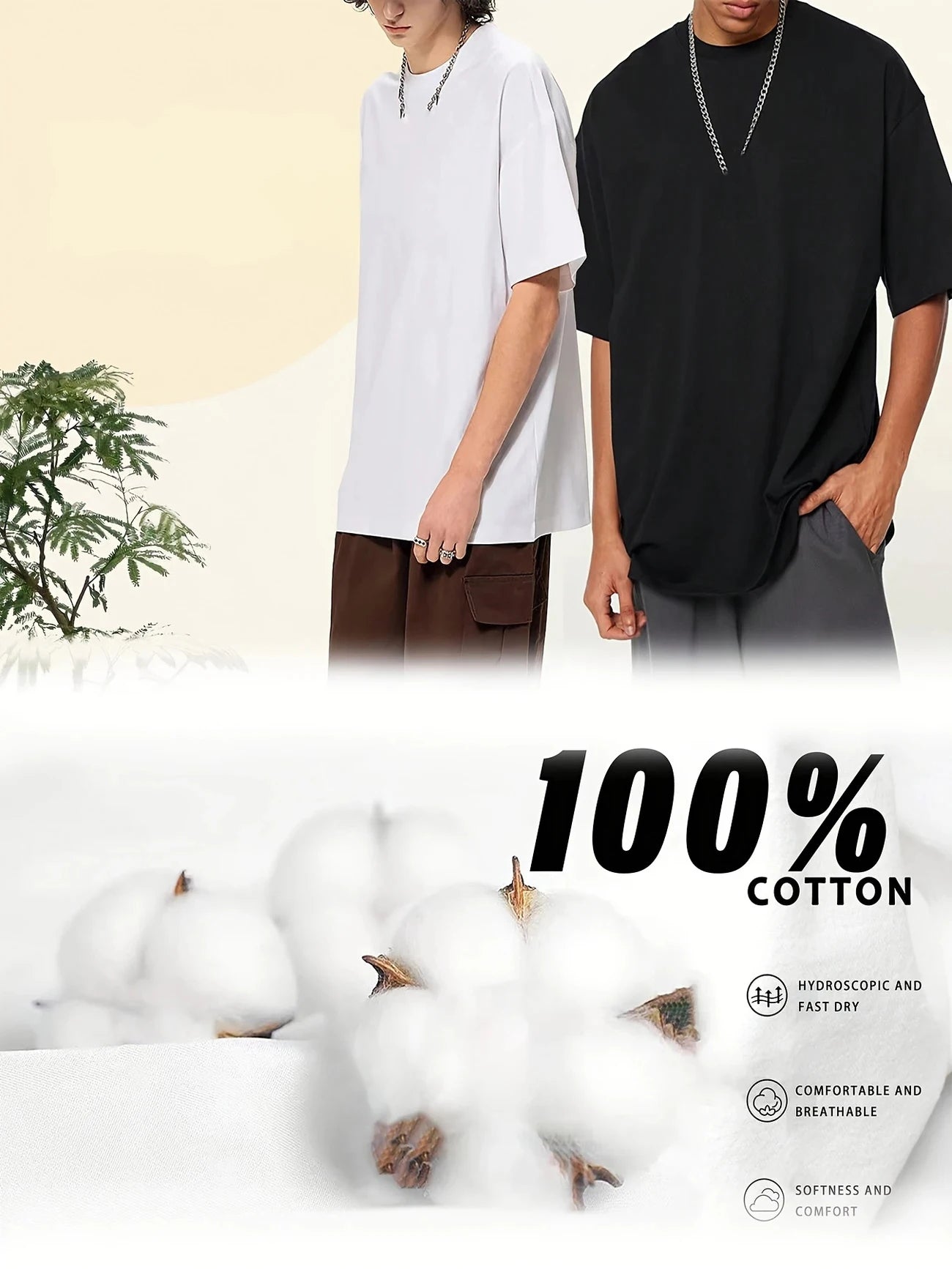 2026 Hot Sale Men's 100% Cotton Summer Loose PARIS Creative Letter Print Casual Slim Fit Round Neck Short Sleeved T-shirt Top