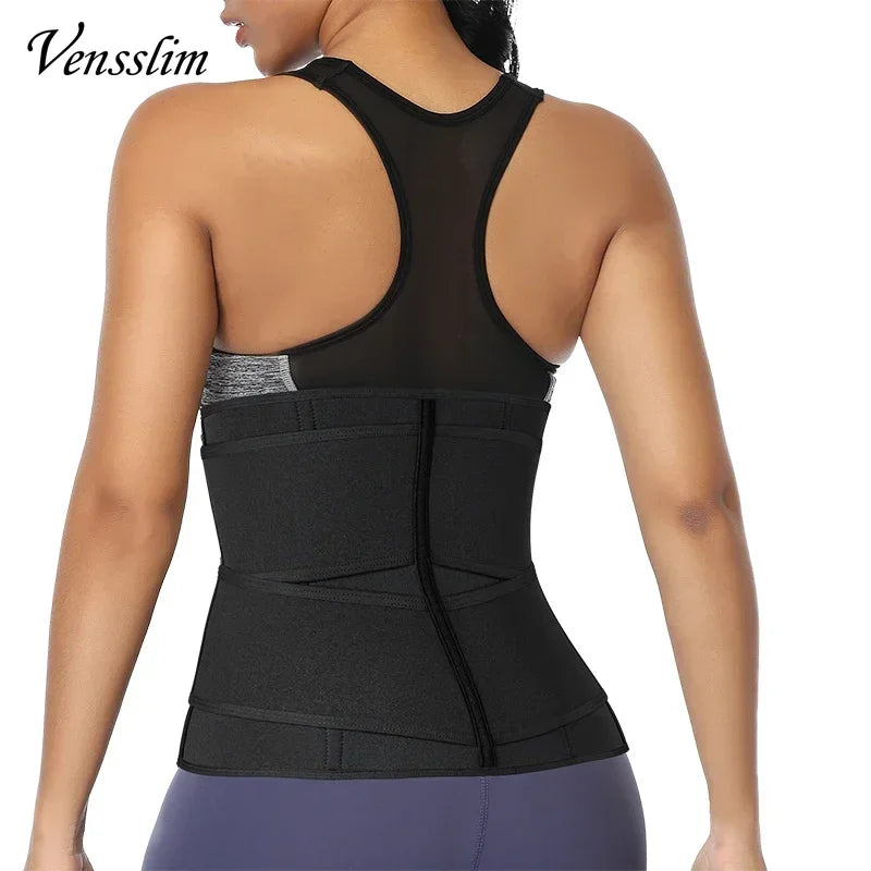 Vensslim Waist Trainer Abdominal Tightening Corset Women Body Shaping Slimming Corset Fat Burner Belly Trimmer Belt Weight Loss