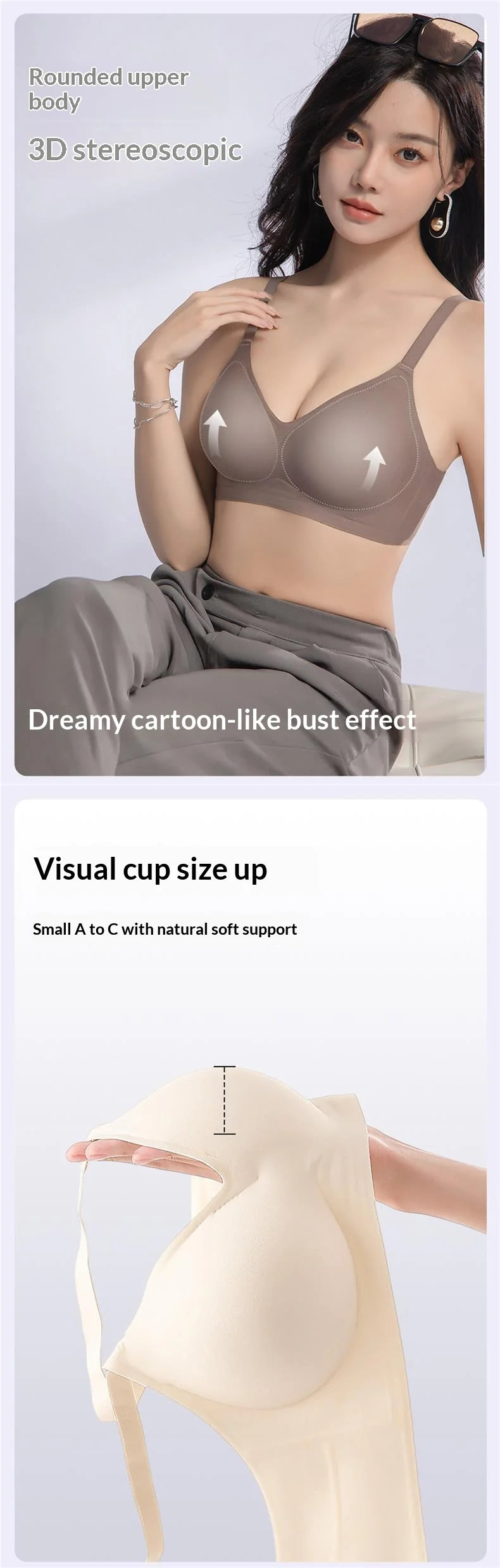 Women's Bras: Gel-Padded, Small-Bust, Push-Up, Lifts and Enhances, Seamless, Wire-Free, Uplift, Palm-Cup, Comfortable