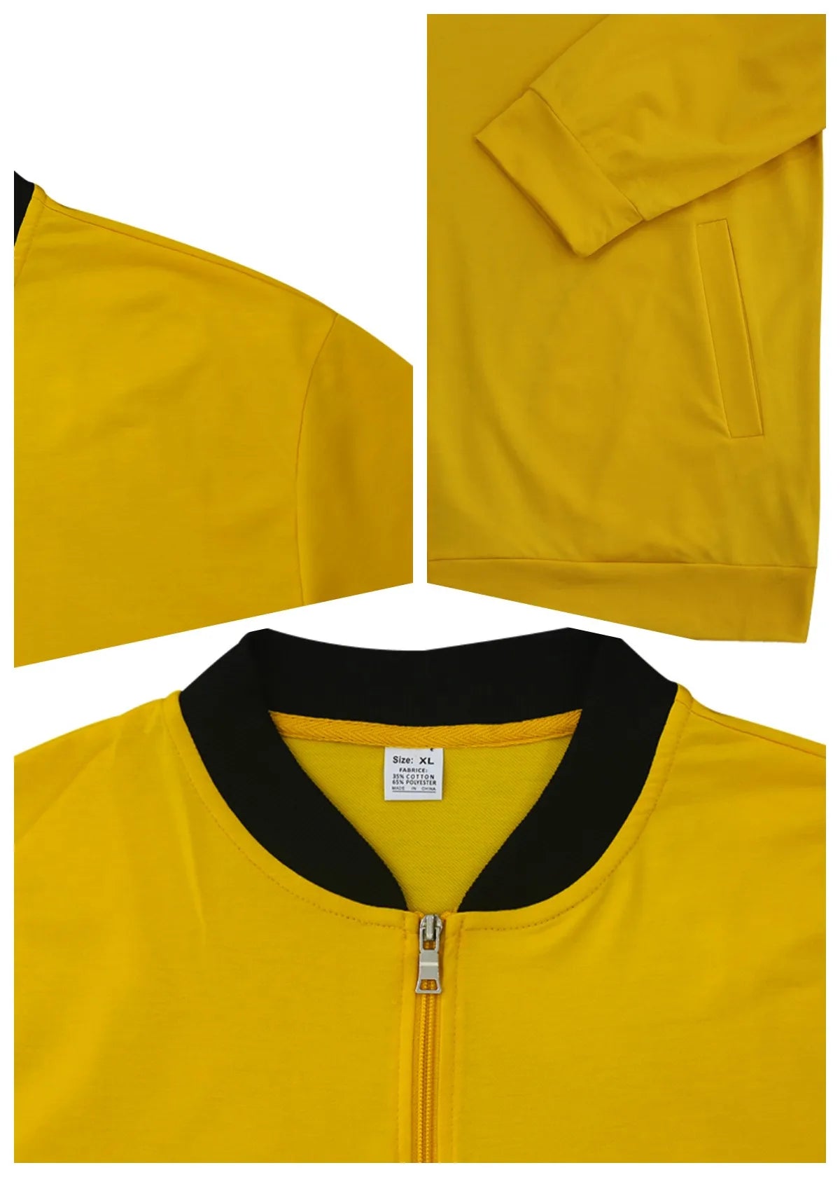 2024 New Spring And Autumn Men's Stand Collar Jacket Solid Color Leisure Sports Long Sleeve Zipper Coat Straight Tube Large Size