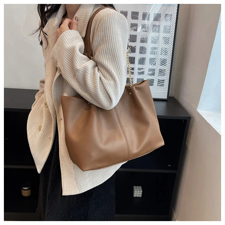 Fashion Leisure Chain Large Capacity Tote Bags for Women Shoulder Bag Shopping Bags Designer Bag Class Bags for Girl Сумка 가방