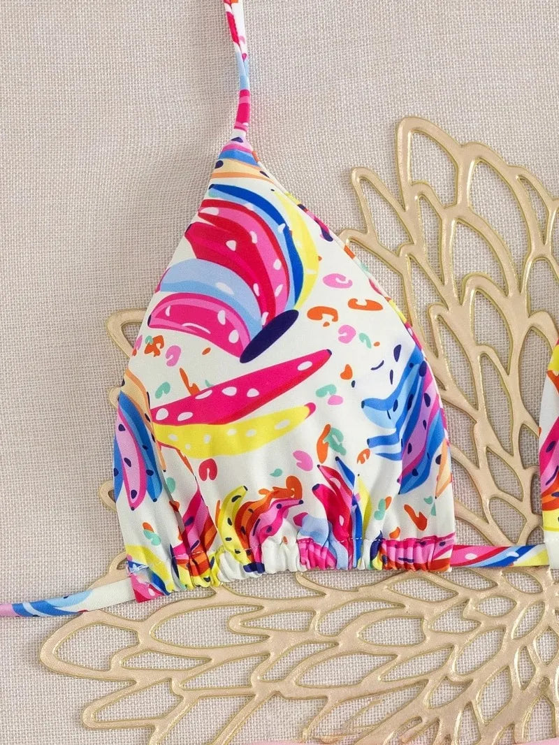 Bikini Set Print Swimsuit Beach Sexy Ladies Swimwear Seaside Vacation Bathing Suit Women Biquine Brasileiro Купальник Женский