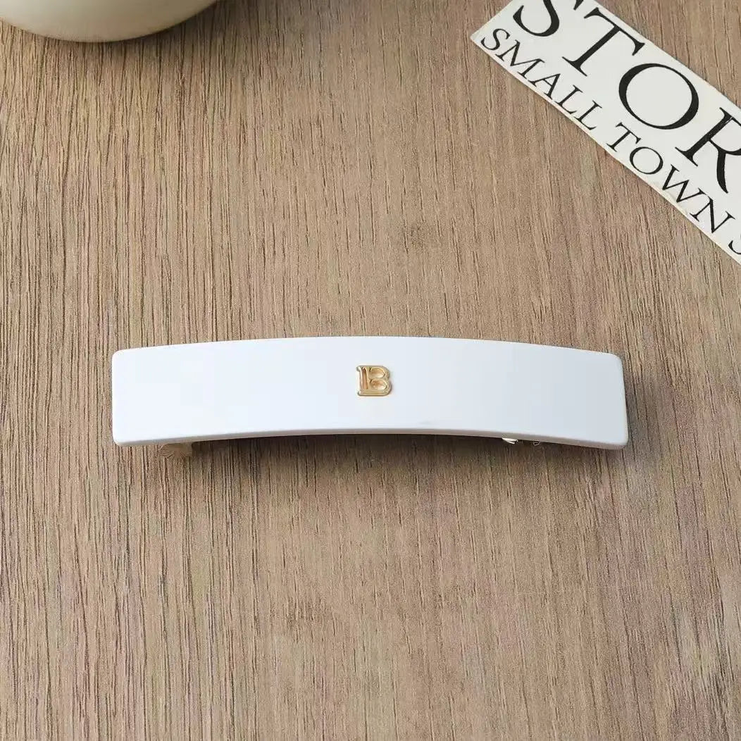 Korean Version of Letter B Hairpin Acetic Acid Arc Grab Clip Girl High Ponytail Premium Hair Accessories Crab Hair Claws