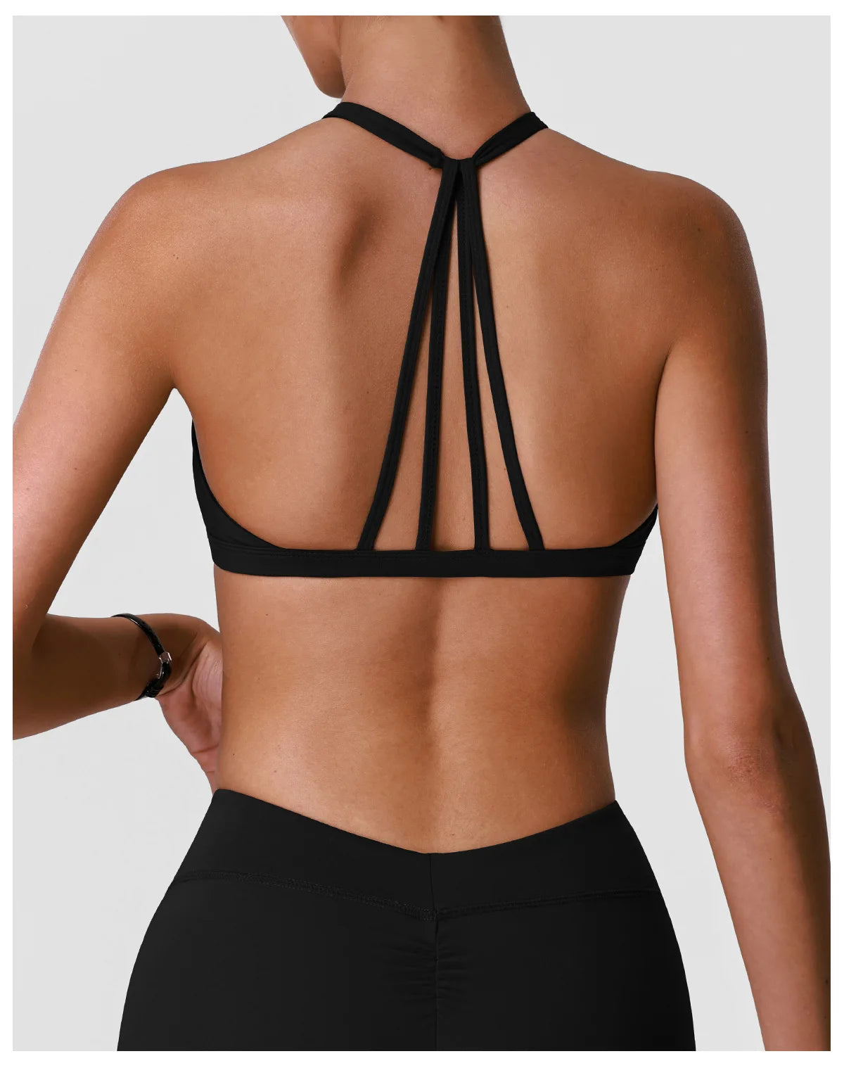 sm2631 High Strength Shockproof Sports Bra Sexy Halter Beautiful Back Quick Dry Women Running Fitness Yoga Bra With Chest Pad