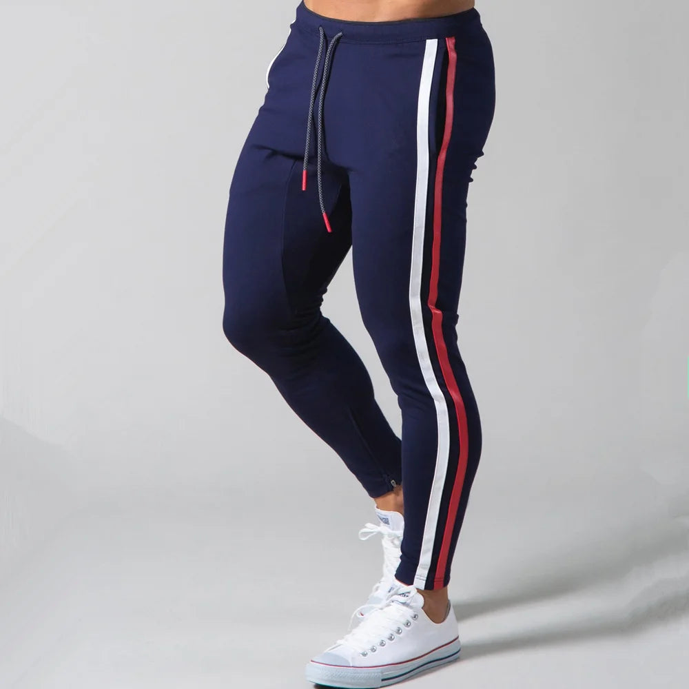 Black Joggers Sweatpants Men Casual Pants Gym Fitness Workout Sportswear Trousers Autumn Male Crossfit Running Sport Trackpants