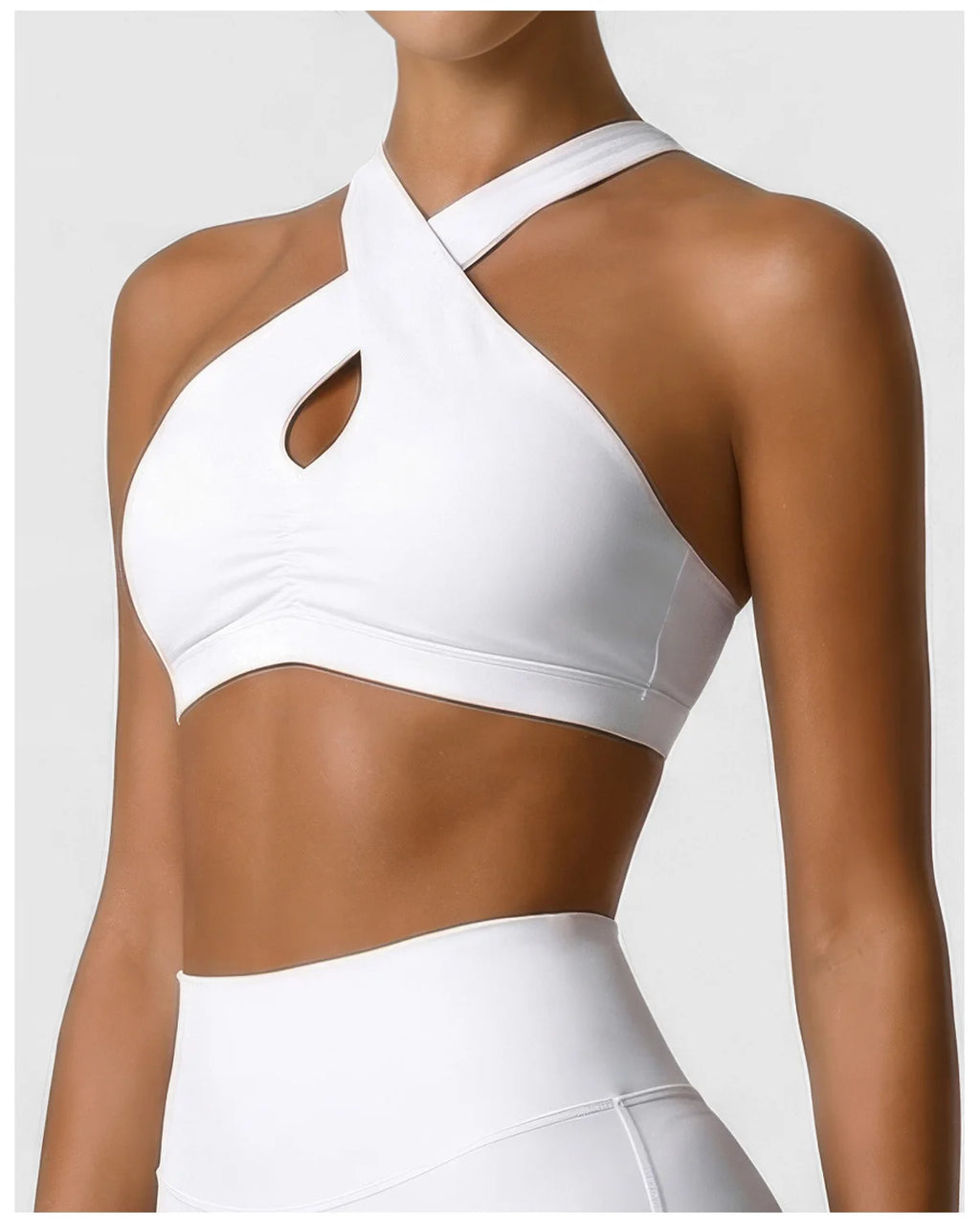sm2631 High Strength Shockproof Sports Bra Sexy Halter Beautiful Back Quick Dry Women Running Fitness Yoga Bra With Chest Pad