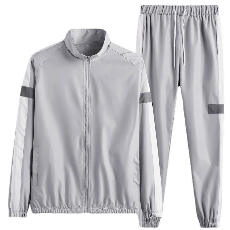 M-6XL New Men's Sportswear Set from Japan South Korea Autumn Casual Wear Men's Hooded Jacket Leg Tied Pants Trendy Casual Suit