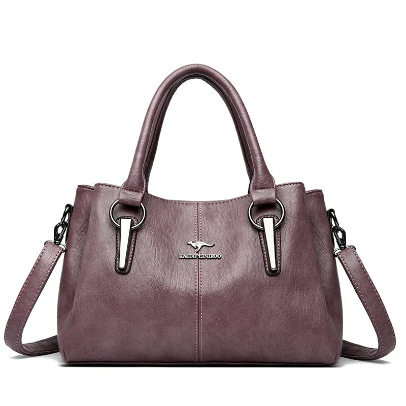 Genuine 3 Layers High Quality Soft Leather Ladies Shoulder Crossbody Bags for Women Luxury Handbags Women Bags Designer