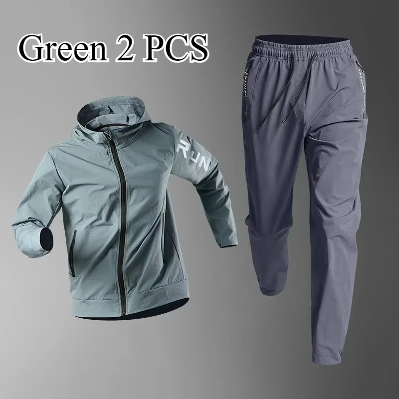 Quick Dry Fitness Suits Quick-Dry Loose Fit Outdoor Training Jacket Morning Runs Spring Men's Sportswear Workout Clothing