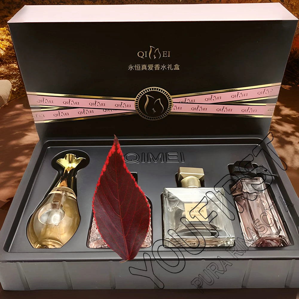 Original Brand Perfume Women Eau De Parfum Femme 100ml Perfumes And Colognes Natural Floral Fragrance Spray Gift Box 4Pcs Set