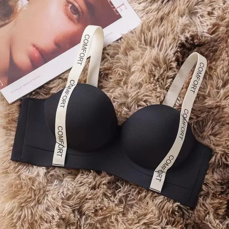 Push Up Bra for Small Breasts Seamless Lift Adjustable Bralette Anti Sag Ringless Design Back Beauty Enhancer 24H Comfort
