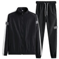 2026 New Men's Casual Sets Men Tracksuit Oversized Trend Patchwork Design Hooded Jacket+pants Two-pieces Men Running Sports Suit