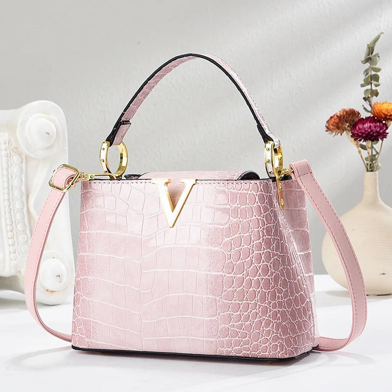 Gradient Color Women's Shoulder Bag PU Leather Crossbody Bag Handbag Female Casual Shopping Women's Fashion Small Square Bag