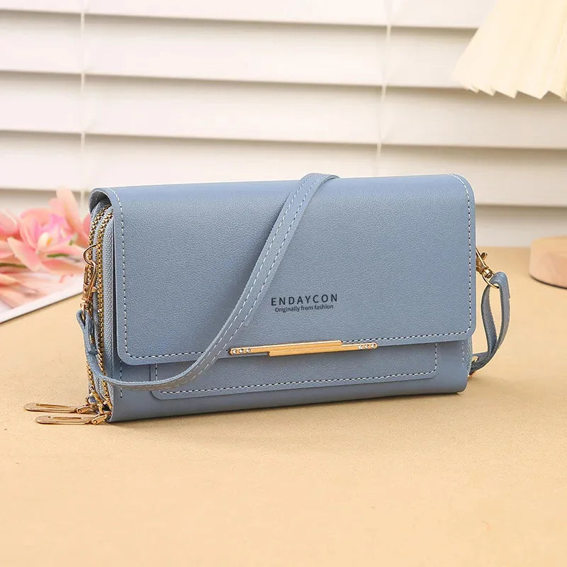 Women’s Mid-Size Wallet Bag – Convertible Shoulder Clutch with Coin Pocket, Multifunctional Design