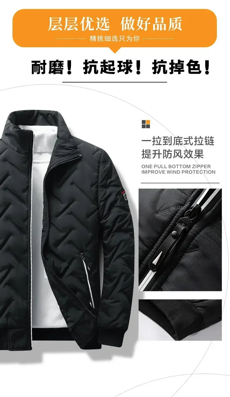 New 2024 Autumn Winter Jacket Men Cotton Padded Jacket Korean Streetwear Casual Jacket Men Fashion Clothing Male Warm Coats 5XL