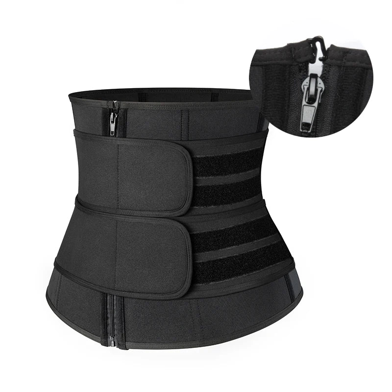 Men Waist Trainer Trimmer Belt for Weight Loss Neoprene Body Shaper Sauna Workout Sweat Belly Belt with Double Straps Shapewear