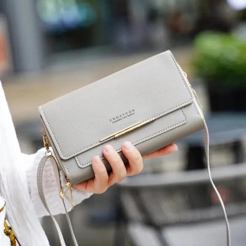 Women’s Mid-Size Wallet Bag – Convertible Shoulder Clutch with Coin Pocket, Multifunctional Design