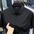 Mens Summer Business Short Sleeved Shirt Seamless Construction High Stretch Easy Care for AllDay Comfort