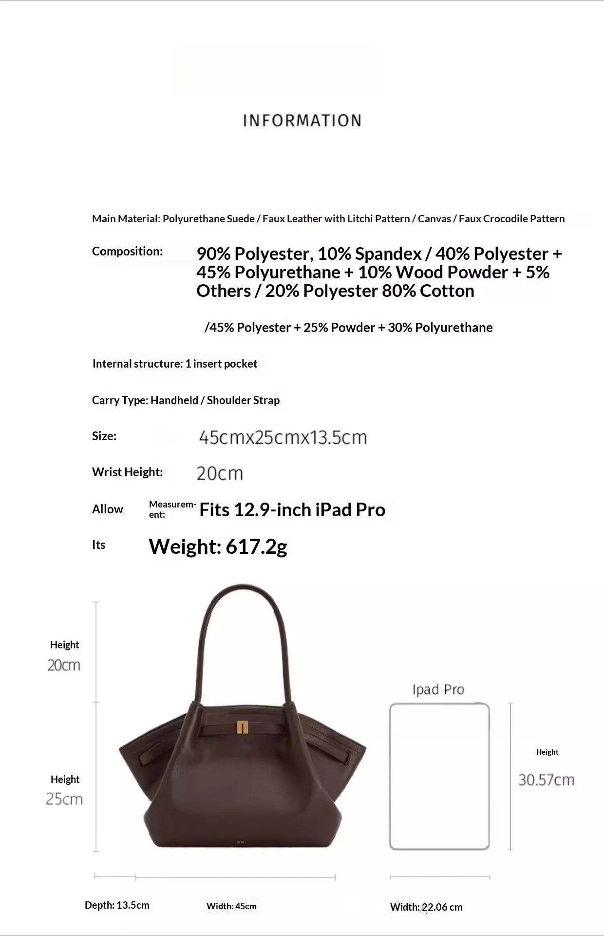 JW PEI Dumpling Bag, Large Capacity, Various Sizes, Women's Shoulder Bag, Crossbody Bag, Handbag, Tote Bag
