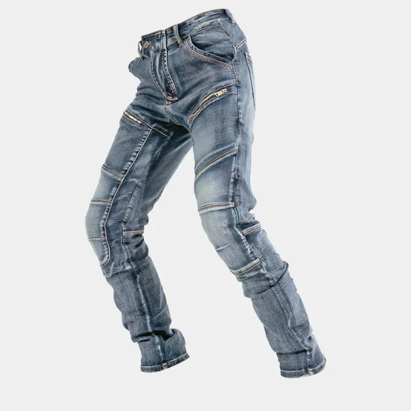 Jeans Men Long Pant Denim Pants Zipper Straight Trousers Pockets Splice Slim Fit Hole High Waist Casual Autumn spring 2026