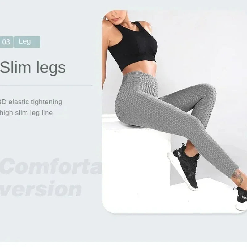 Women's Compression Leggings High Waisted Yoga Pants for Running Fitness Workout Non Slip Tummy Control Athletic Pants with