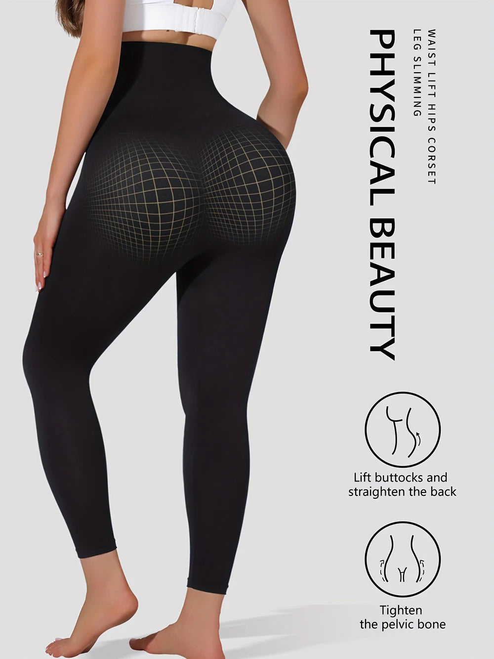 High Waisted Tummy Control Compression Shapewear Leggings For Women Butt Lifting Yoga Pants Body Shaper Footless Tights