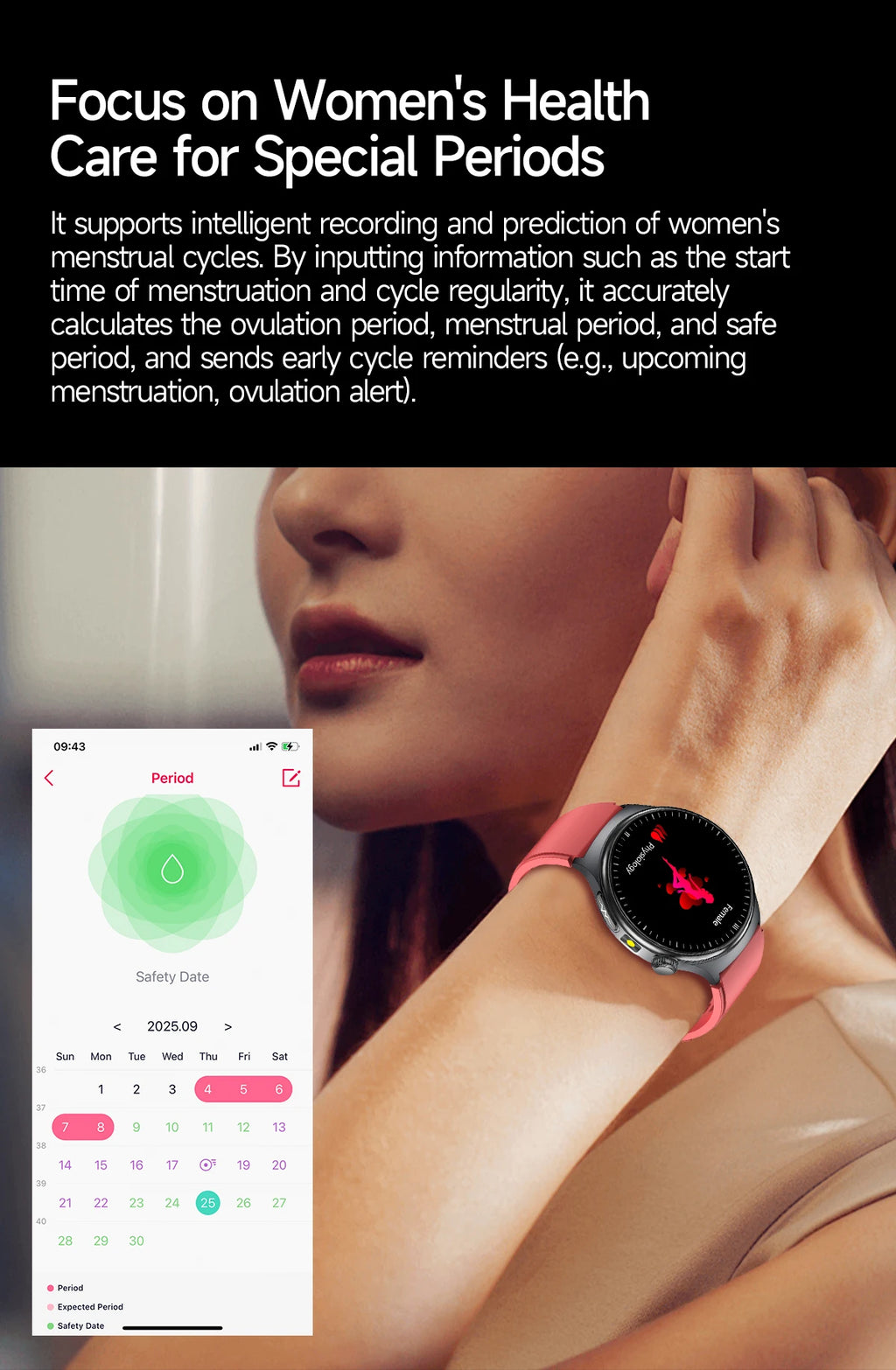 TK27 Men Smart Watch AMOLED ECG Health Monitoring Outdoors Flashlight Bluetooth Calling Sports Fitness Tracker Smartwatch