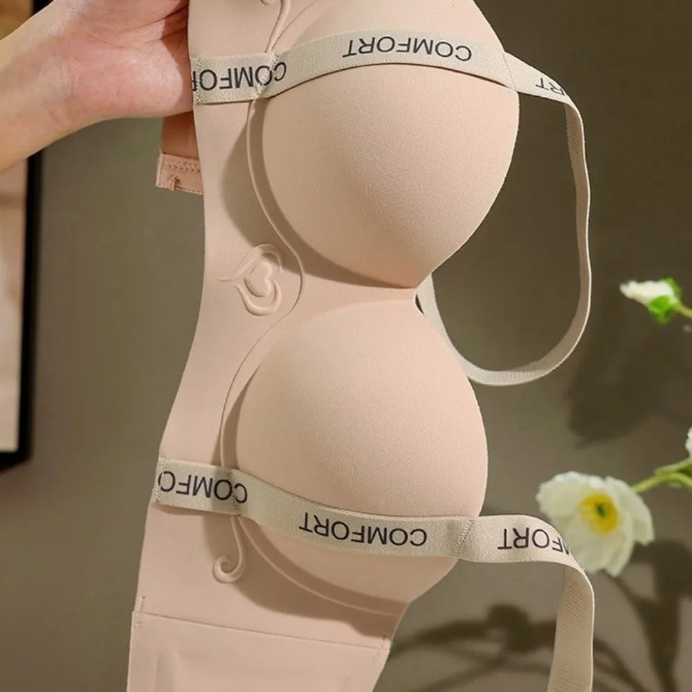 Small Chest Display Letter Shoulder Strap Bra Large Gathering Adjustable Straps Seamless Underwear Medium Thick No Steel Ring