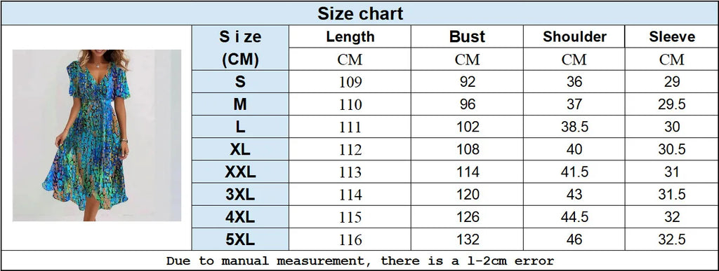 Elegant Floral Print Boho Party Dress Summer V Neck Short Sleeve Knee Length Vestidos BKLFZ-1616
