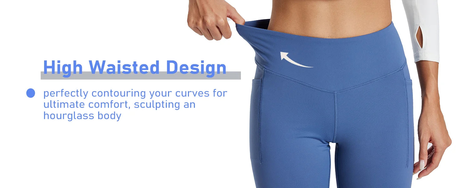 TACVASEN Womens Yoga Flare Leggings with Pocket  Wide Leg Stretch Moisture Wicking Pants High Waisted Tummy Control Yoga Pants