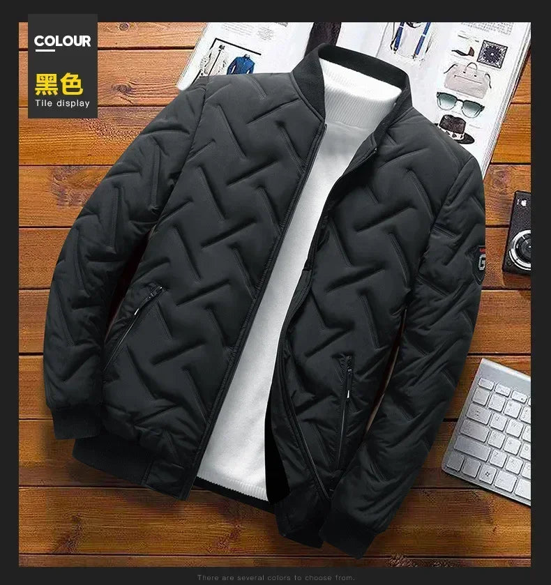New 2024 Autumn Winter Jacket Men Cotton Padded Jacket Korean Streetwear Casual Jacket Men Fashion Clothing Male Warm Coats 5XL