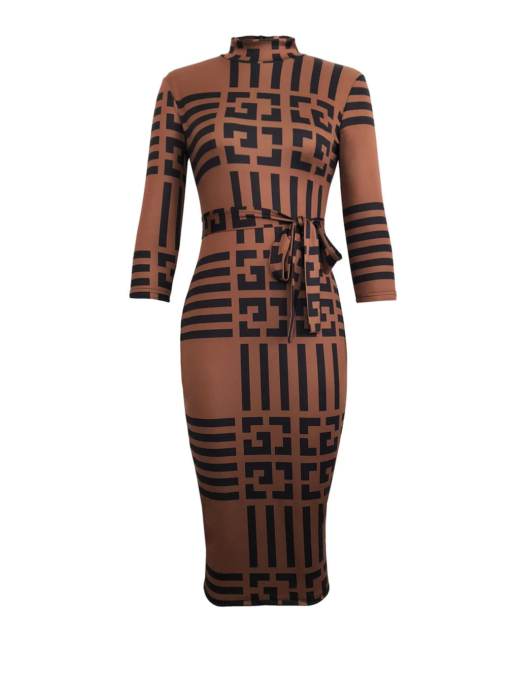 Fashion Women Spring Fall Elegant Dress Long Sleeve Sexy Mini Bandage Dresses Letter Print Midi Dress