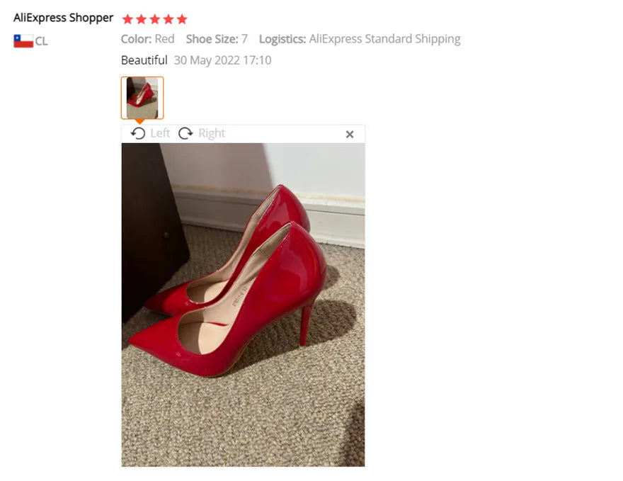 Autumn Patent Leather Concise Women's Shoes Pointed Toe Office High Heels Pumps Women Sexy Party Wedding Shoes Shallow Nude Red