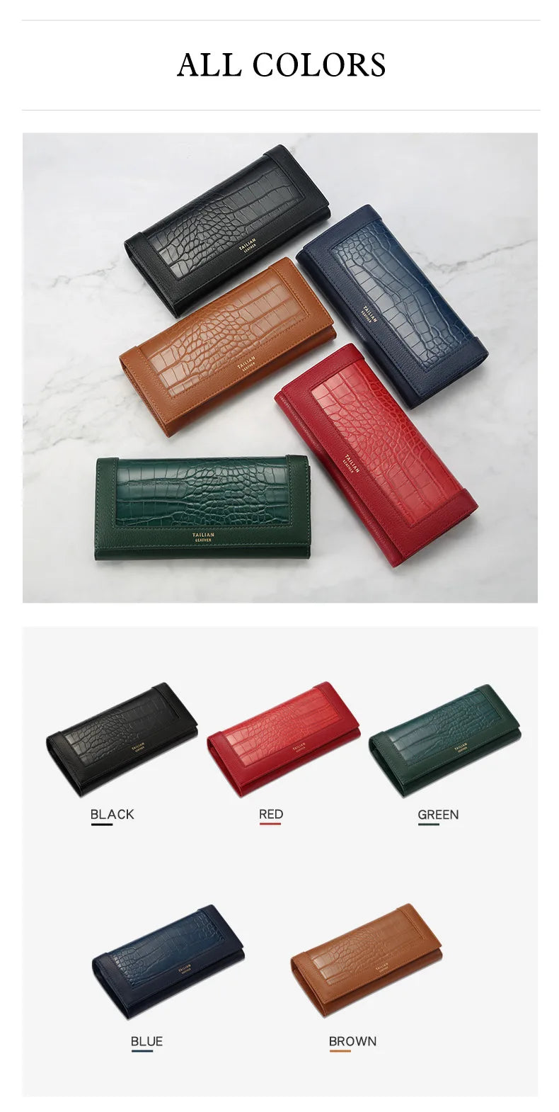 Women's Multifunction Luxury Wallets Long Wallet Female Leather Purse ID Card Holder Women Purses Ladies Clutch Phone Bag Purse