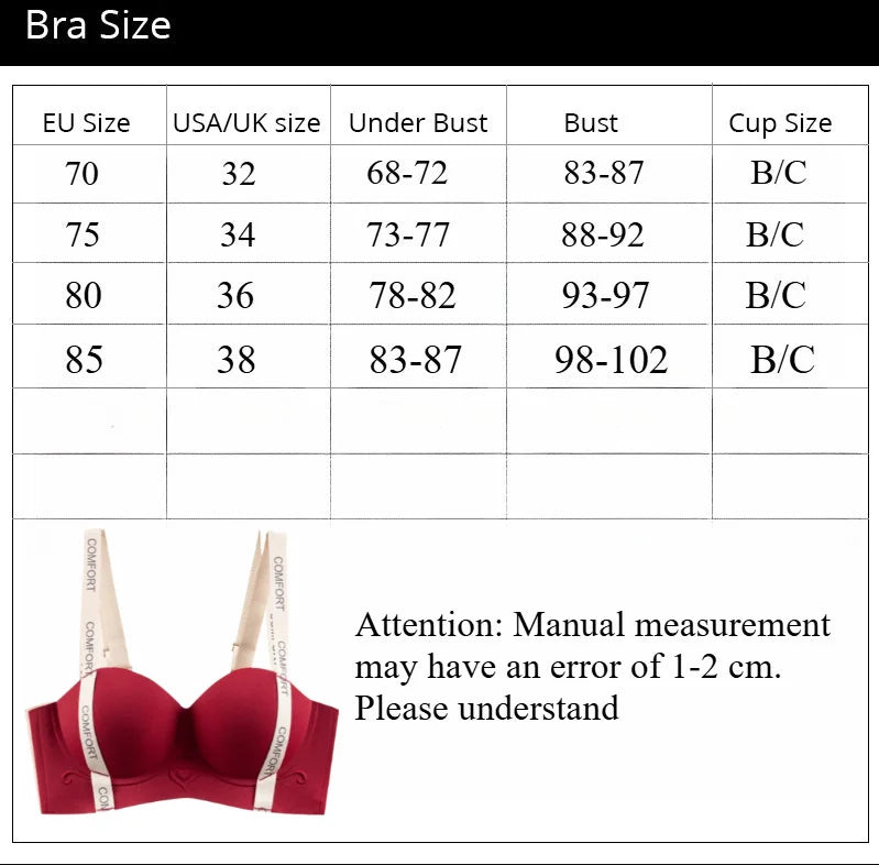 Seamless Letter Print Trendy Bras for Women Without Steel Rings Underwear Push Up Anti-Slip Small Chest Bra Adjustable Straps