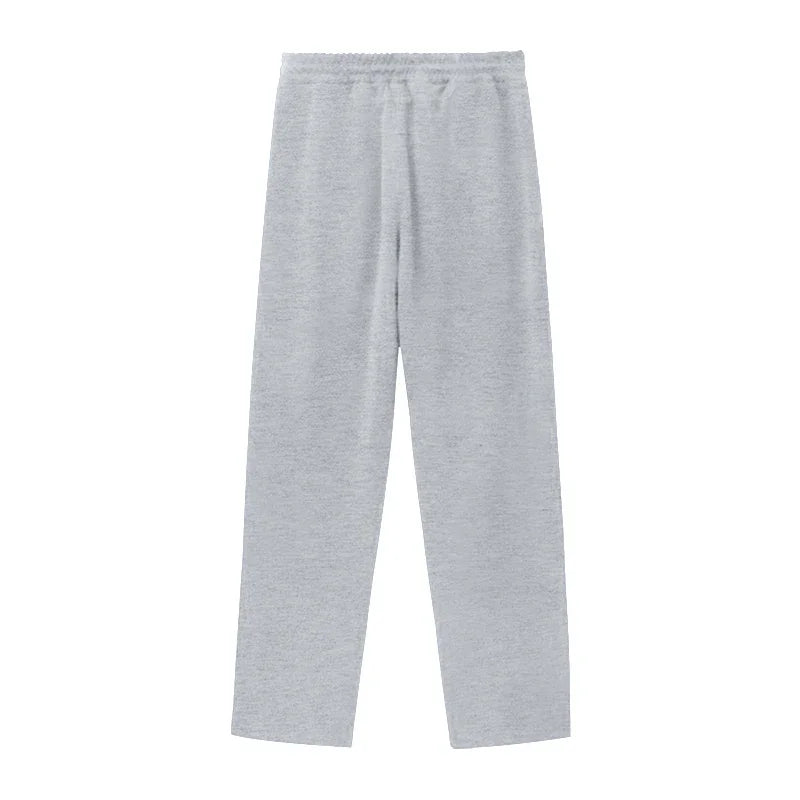 Spring and Autumn New Jacquard Long Pants Single breasted Patchwork Loose Large Casual Pants Versatile Sanitary Pants