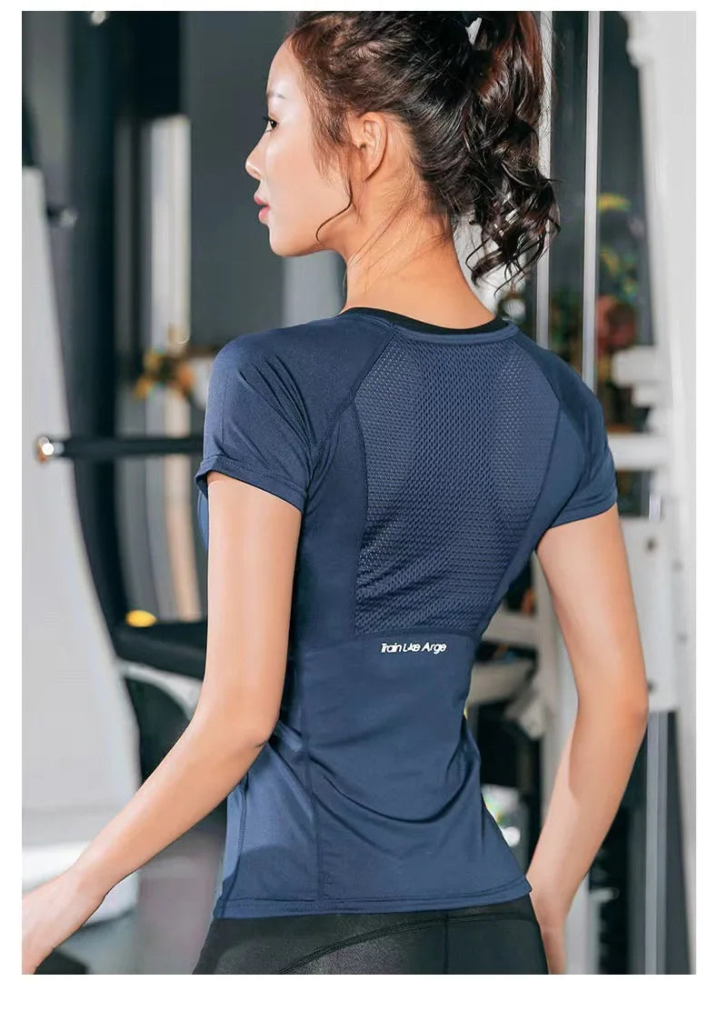 Ladies Sportswear Yoga Wear Women's Sports T-Shirt  Top Fitness Clothes Running