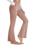 TACVASEN Womens Yoga Flare Leggings with Pocket  Wide Leg Stretch Moisture Wicking Pants High Waisted Tummy Control Yoga Pants