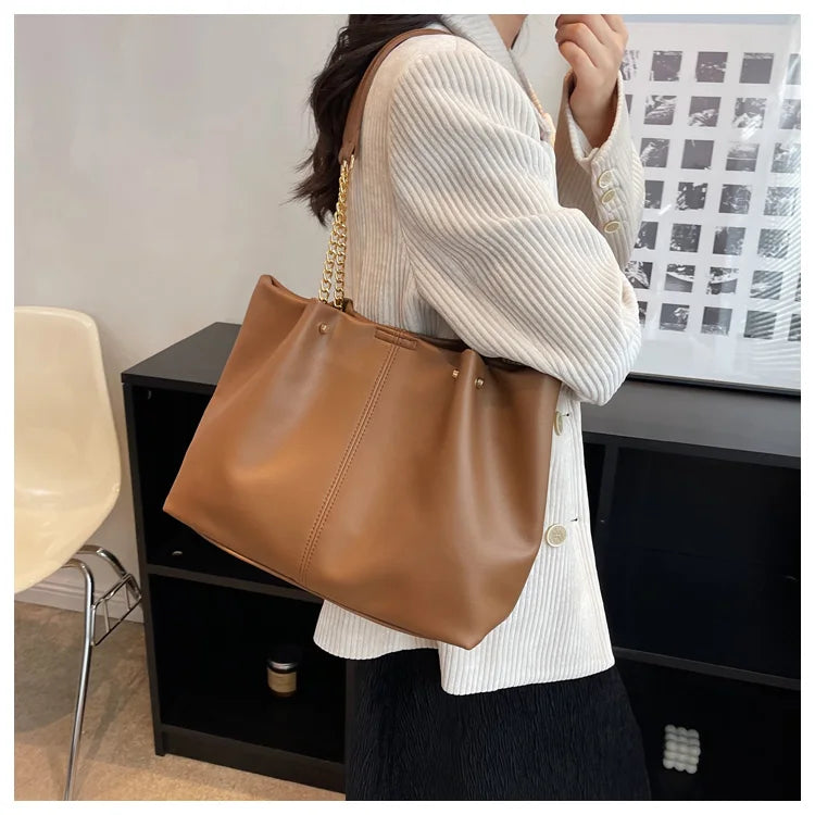 Fashion Leisure Chain Large Capacity Tote Bags for Women Shoulder Bag Shopping Bags Designer Bag Class Bags for Girl Сумка 가방