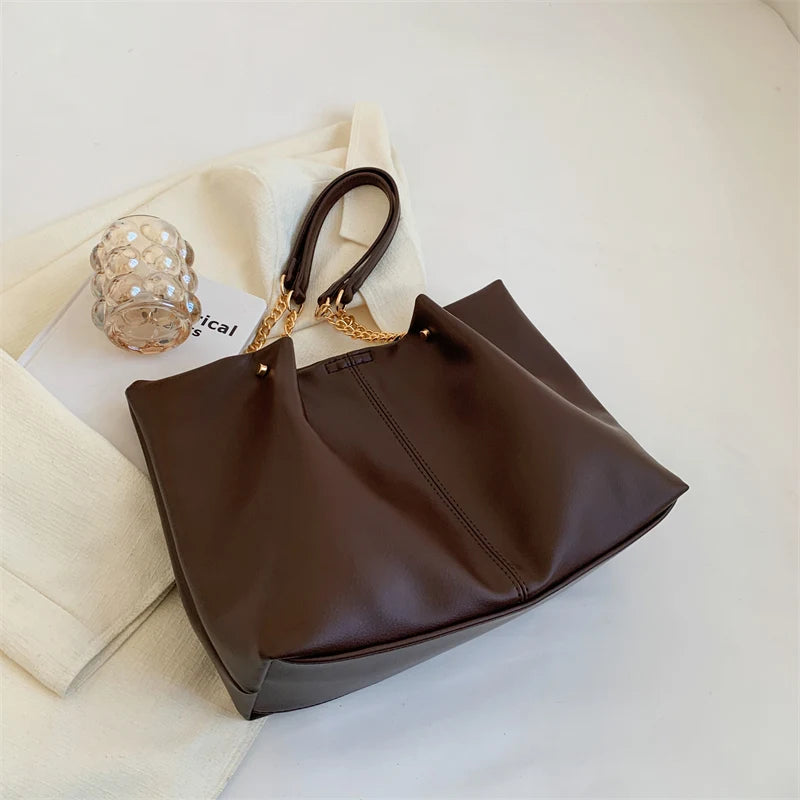 Fashion Leisure Chain Large Capacity Tote Bags for Women Shoulder Bag Shopping Bags Designer Bag Class Bags for Girl Сумка 가방