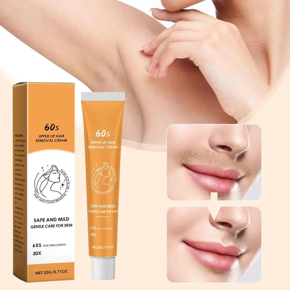 Lip Hair Remover For Men Women Painless Gentle Facial Lip Hair Removal Cream Moisturizing Gel Epilation Skin Care 20g/100g