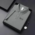 2026 New Summer Premium Solid Color Men's Golf Collar Breathable Fabric Social Casual Top Men's Collar T-shirt