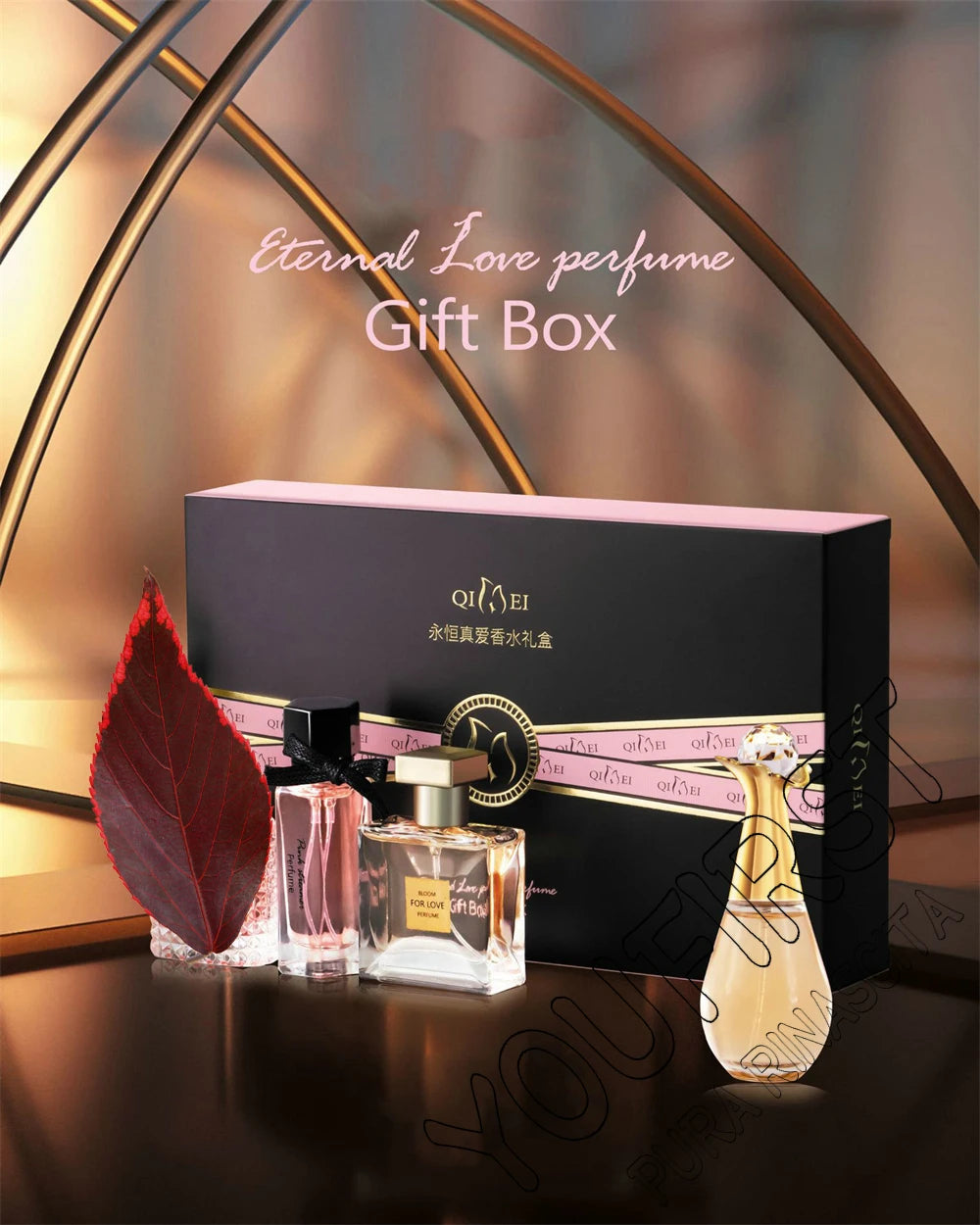 Original Brand Perfume Women Eau De Parfum Femme 100ml Perfumes And Colognes Natural Floral Fragrance Spray Gift Box 4Pcs Set