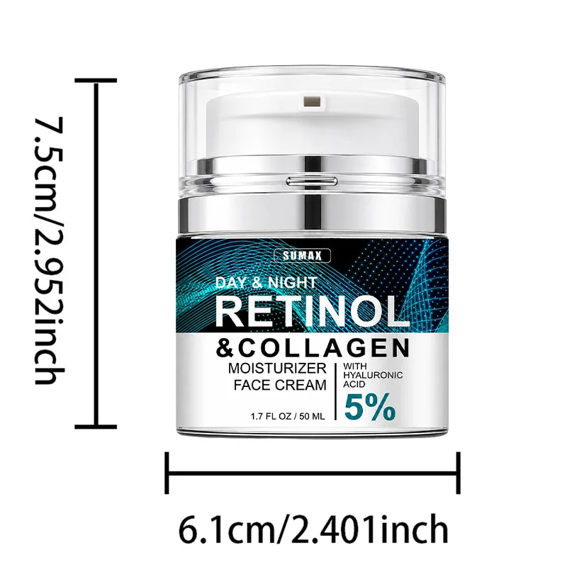 50ML Retinol Face Cream Moisturizing Firming Brightening Skincare Collagen Hyaluronic Acid Creams Facial Skin Care Products