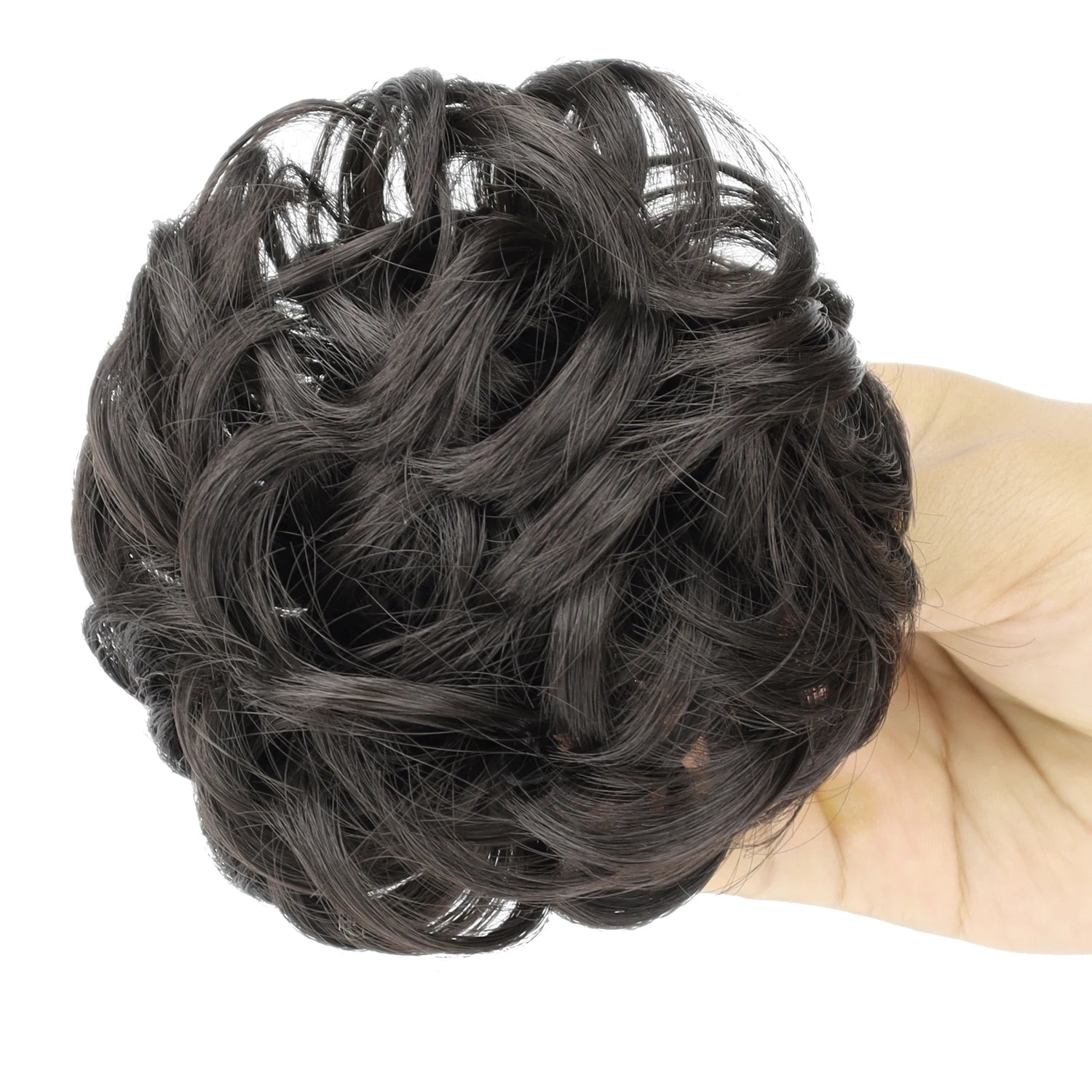 Synthetic Chignon Messy Bun Claw Clip in Hair Piece Wavy Curly Hair Bun Ponytail Extensions Scrunchie Hairpieces for Women