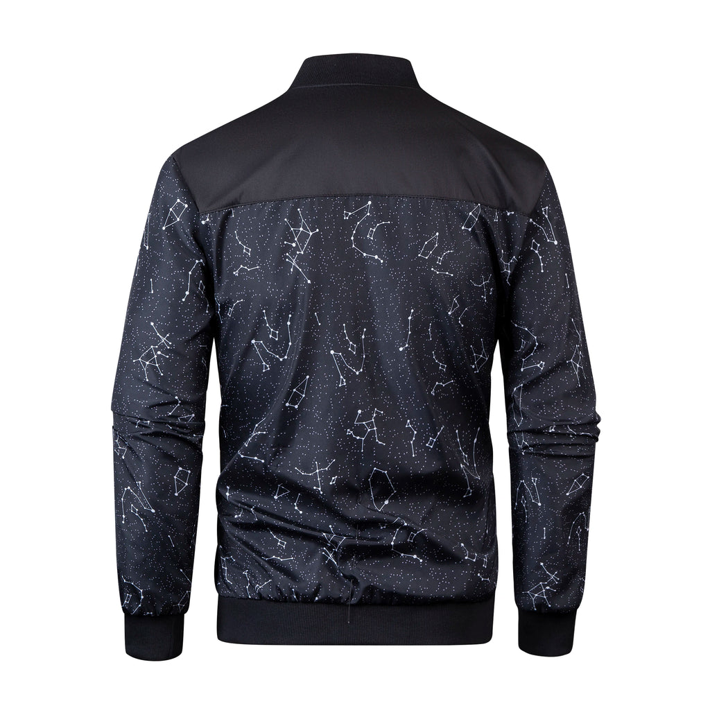 2025 Spring and Autumn New Baseball Collar Short Loose Solid Color Jacket Men's Business Casual Thin Coat Trend